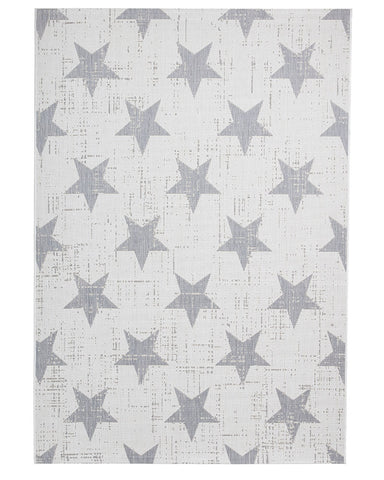 SANTA MONICA STAR 48648 INDOOR / OUTDOOR RUG CREAM / GREY