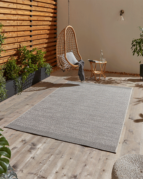 STITCH 9682 INDOOR / OUTDOOR RUG GREY / BLACK