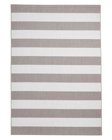 SANTA MONICA STRIPE 48644 INDOOR / OUTDOOR RUG BEIGE CREAM