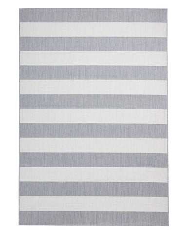 SANTA MONICA STRIPE 48644 INDOOR / OUTDOOR RUG GREY / LIGHT BEIGE