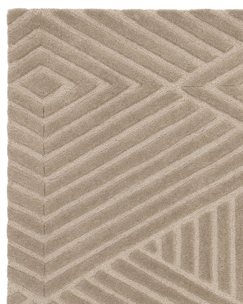 HAGUE TAUPE HAND TUFTED 100% WOOL RUG