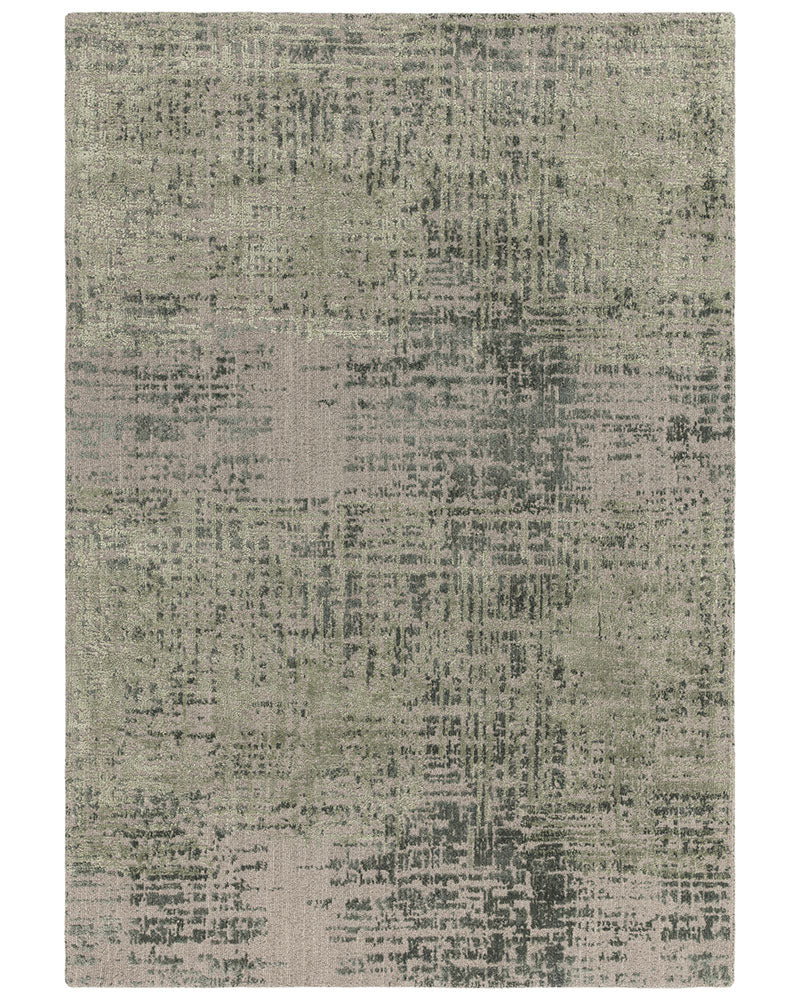 TORINO FOREST GREEN ABSTRACT TEXTURAL RUG