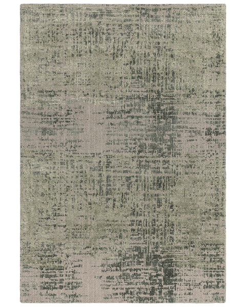 TORINO FOREST GREEN ABSTRACT TEXTURAL RUG