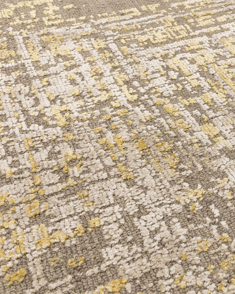 TORINO GOLD ABSTRACT TEXTURAL RUG