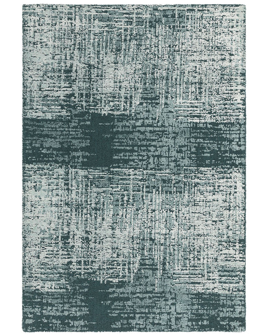 TORINO TEAL GREEN ABSTRACT TEXTURAL RUG