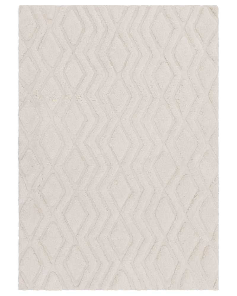 HARRISON OFF WHITE HIGH LOW SHAGGY RUG