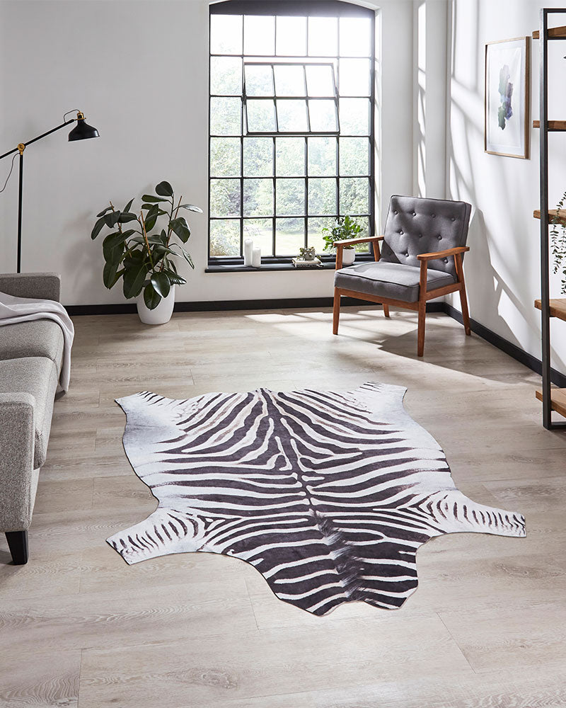 FAUX ANIMAL PRINT ZEBRA