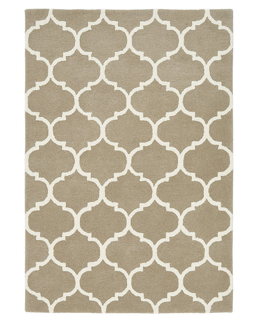 ALBANY OGEE CAMEL TRELLIS WOOL RUG
