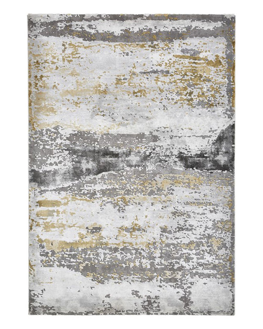 CRAFT 19788 GREY OCHRE ABSTRACT RUG