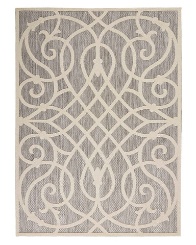 COZUMEL CZM04 SCROLL INDOOR OUTDOOR GREY CREAM